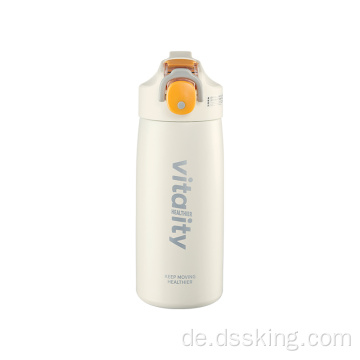 400 ml Uncap 304 Edelstahl Vakuumbecher -Wasserflasche mit Strohflasche Sport